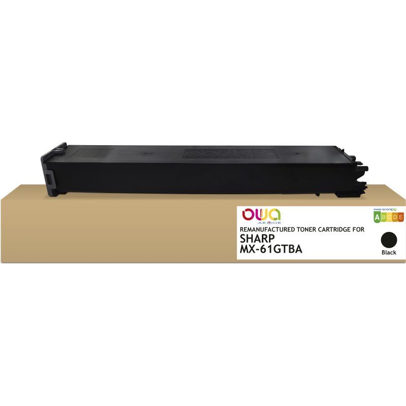 Toner remanufacturé OWA - standard - Noir - pour SHARP MX-61GTBA, SHARP MX-61GTBA