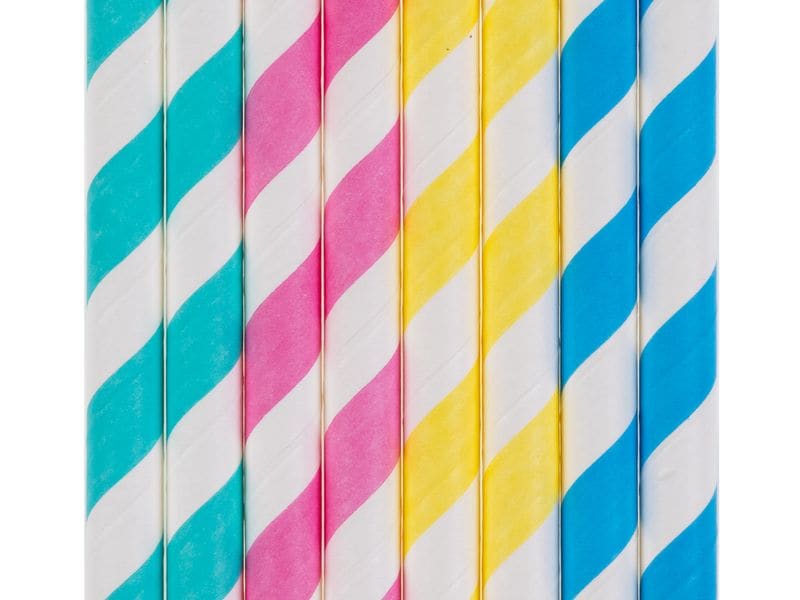FURBER Strohhalm JUMBO Papier, 50 Stück Trinkhalme extra breit und lang
