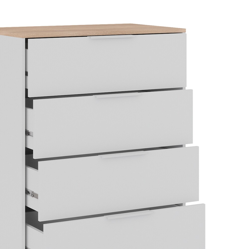 Vicco Sideboard Betti Weiß Sonoma 80 x 102 cm 4 Schubladen