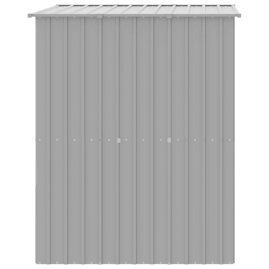 Canil vidaXL com telhado de aço galvanizado, cinza claro, 165x153x181cm