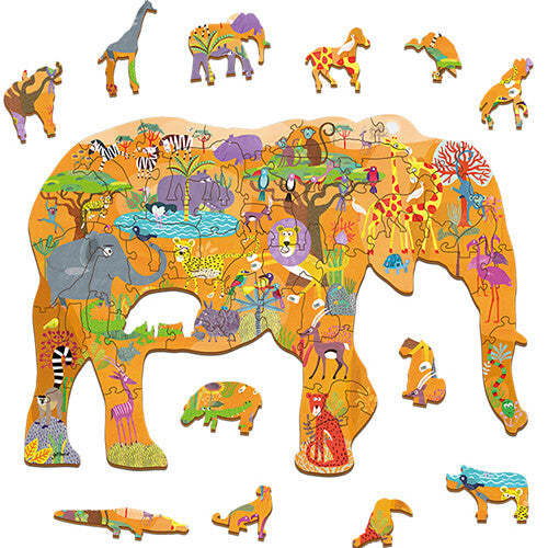 Ludattica woody puzzel savanne - 48st