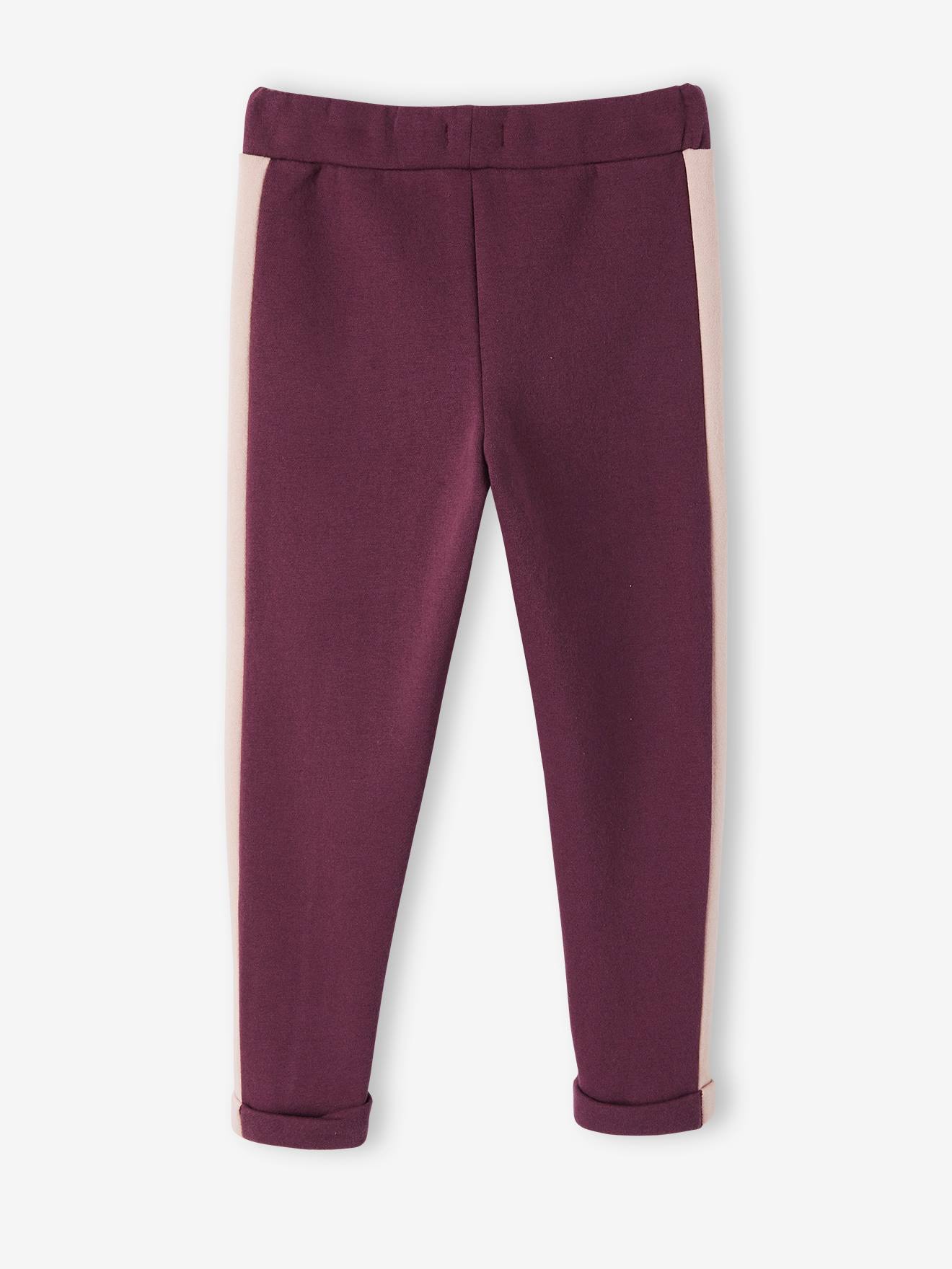 Calça de moletom feminina Clay em tecido atoalhado com listras laterais.