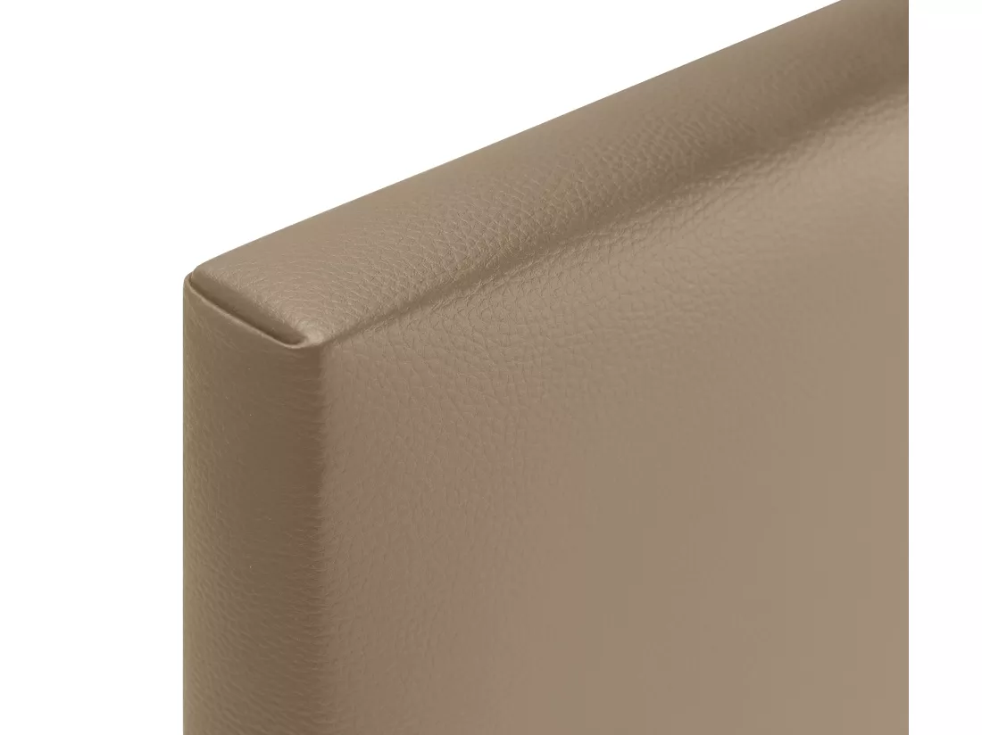 DHOME Tête de lit simili cuir lisse 145x105cm avec pieds Lits 135/140 - Marron Clair