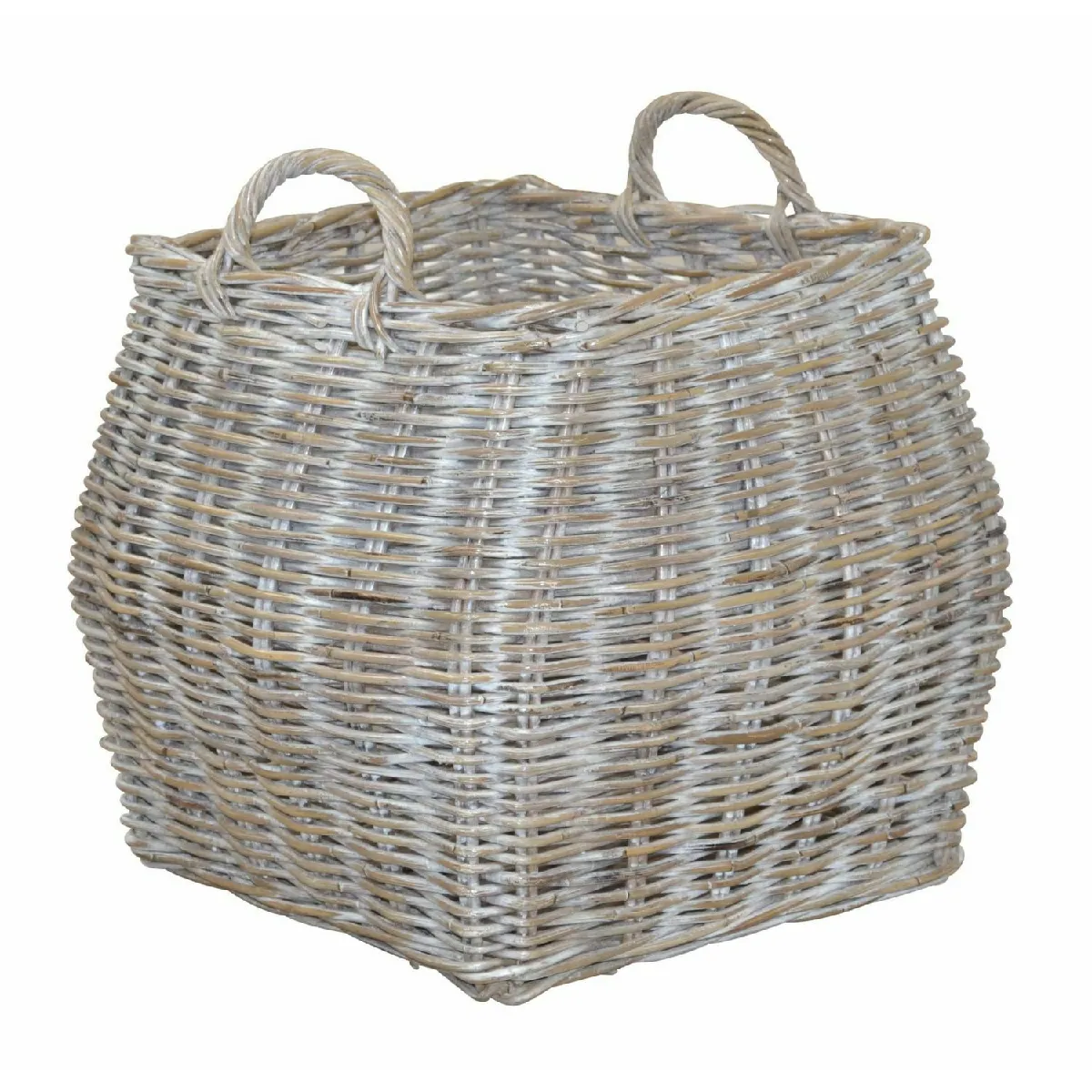 Decoshop26 Panier en Rotin Kubu Naturel/Gris DEC05101