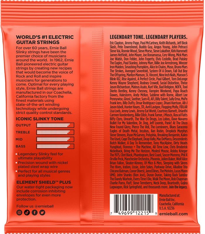 Ernie Ball - Slinky Top Heavy Bottom - Snaarr set - Hybride - Kracht en Snelheid