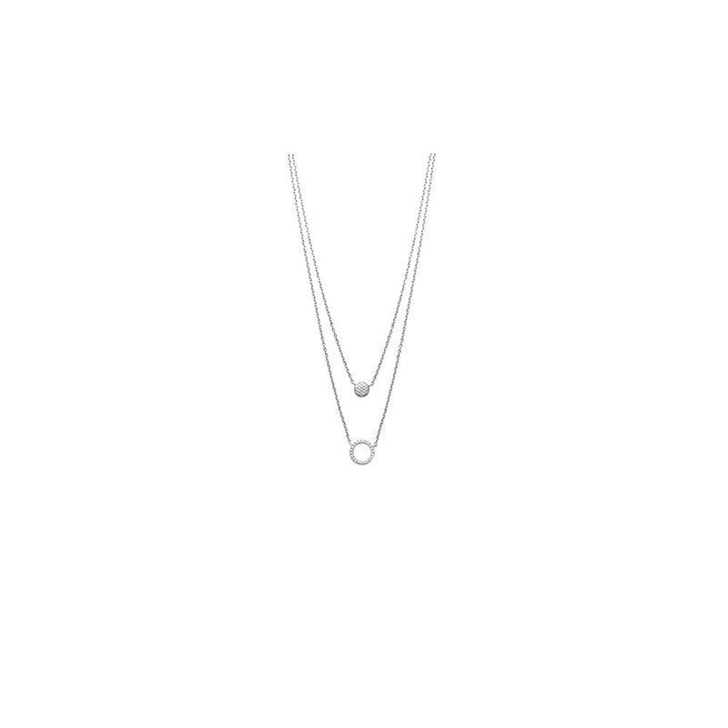 Collier Femme - Argent 925 - Oxyde de zirconium - Longueur : 45 cm