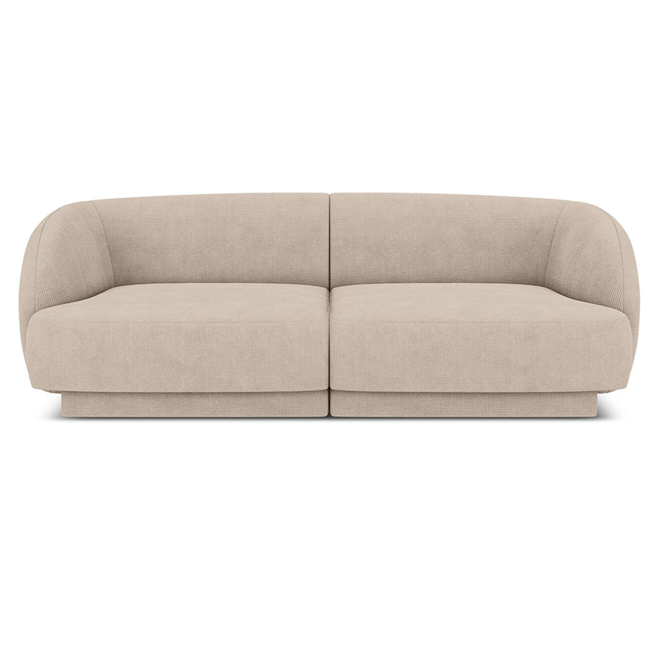 Micadoni Canapé Miley chenille 2 Places beige - 184x85x74 cm