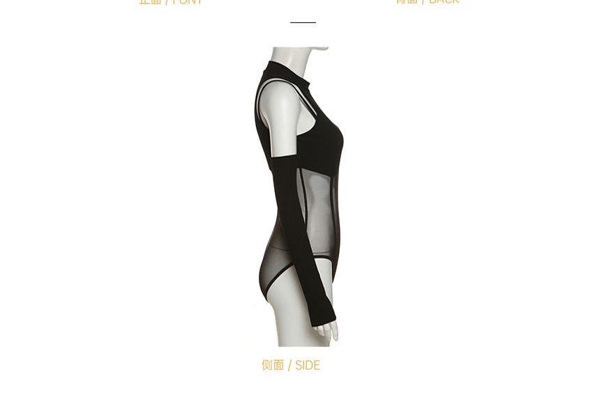 Bababy - Set: Mouwloos bodysuit met nephals, effen mesh-paneel en mouwen