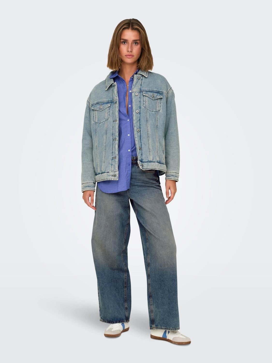 ONLBAXTER Mittlere Taille Weiter Beinschnitt Jeans Medium Blue Denim
