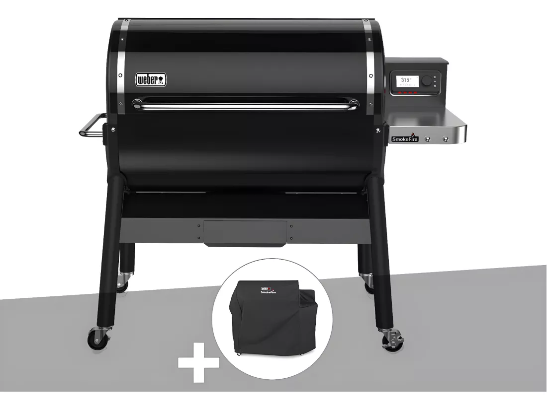 Barbecue à pellets Weber Smokefire EX6 GBS avec housse de protection