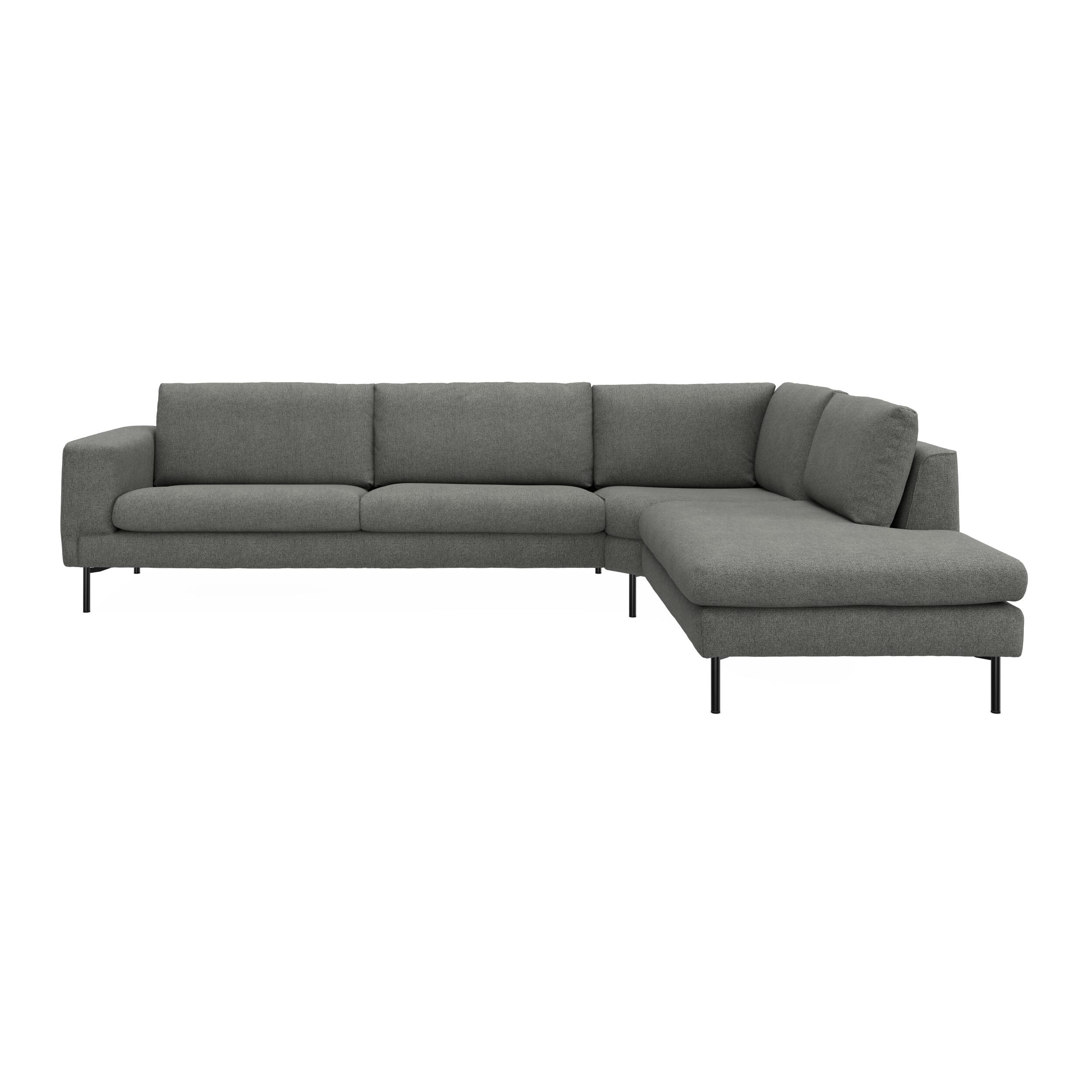 Nyland højrevendt hjørnesofa med pufafslutning
