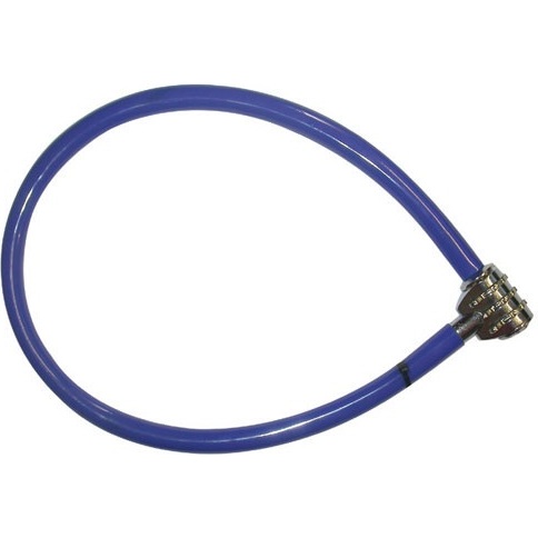 Câble antivol - rigide - à combinaison - 3 chiffres - 55 cm x 6 mm - colori