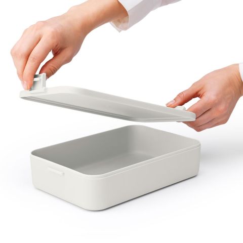Make & Take Lunchbox Large, kunststof - Light Grey