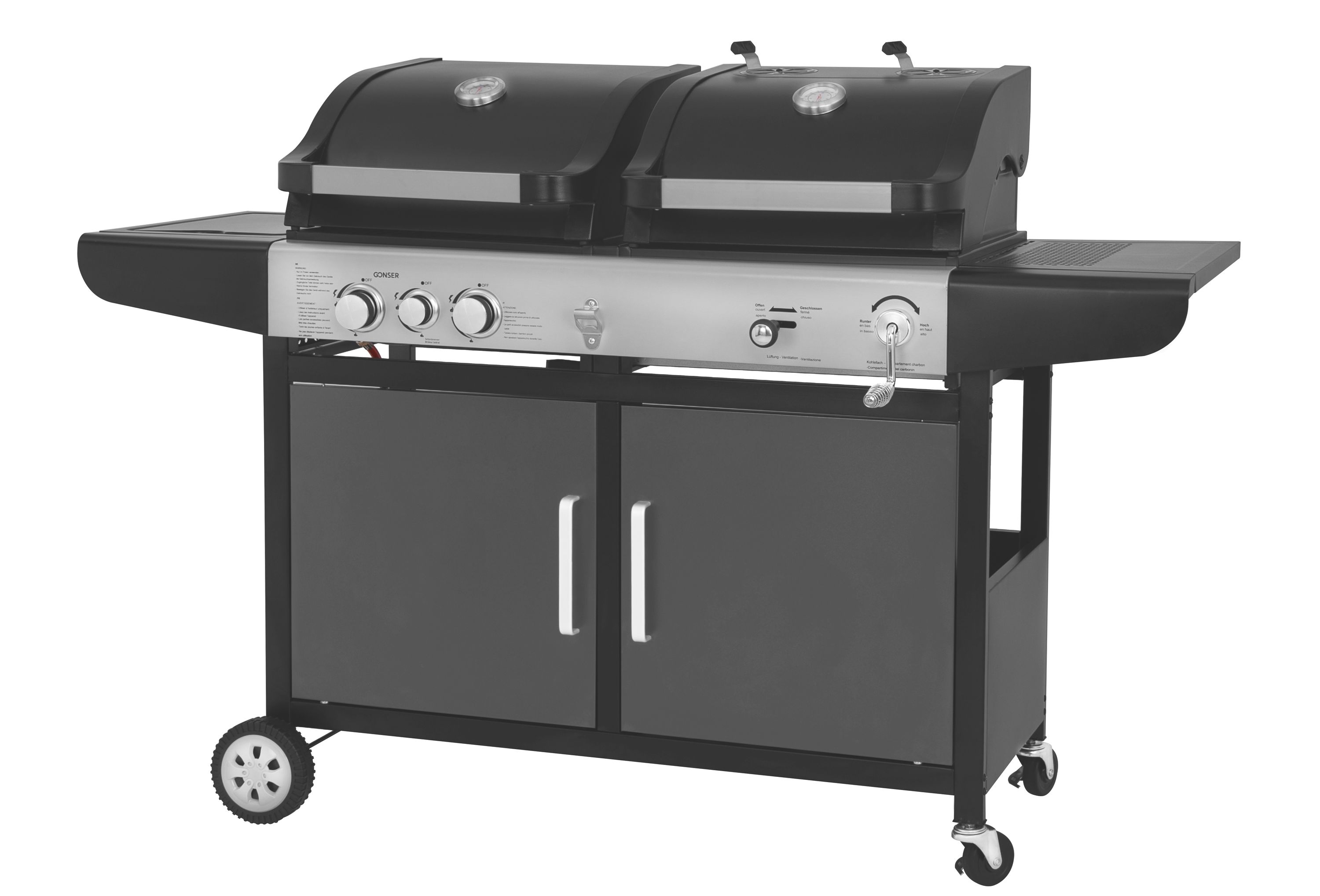 Kombigrill Gas und Holzkohle BBQ
