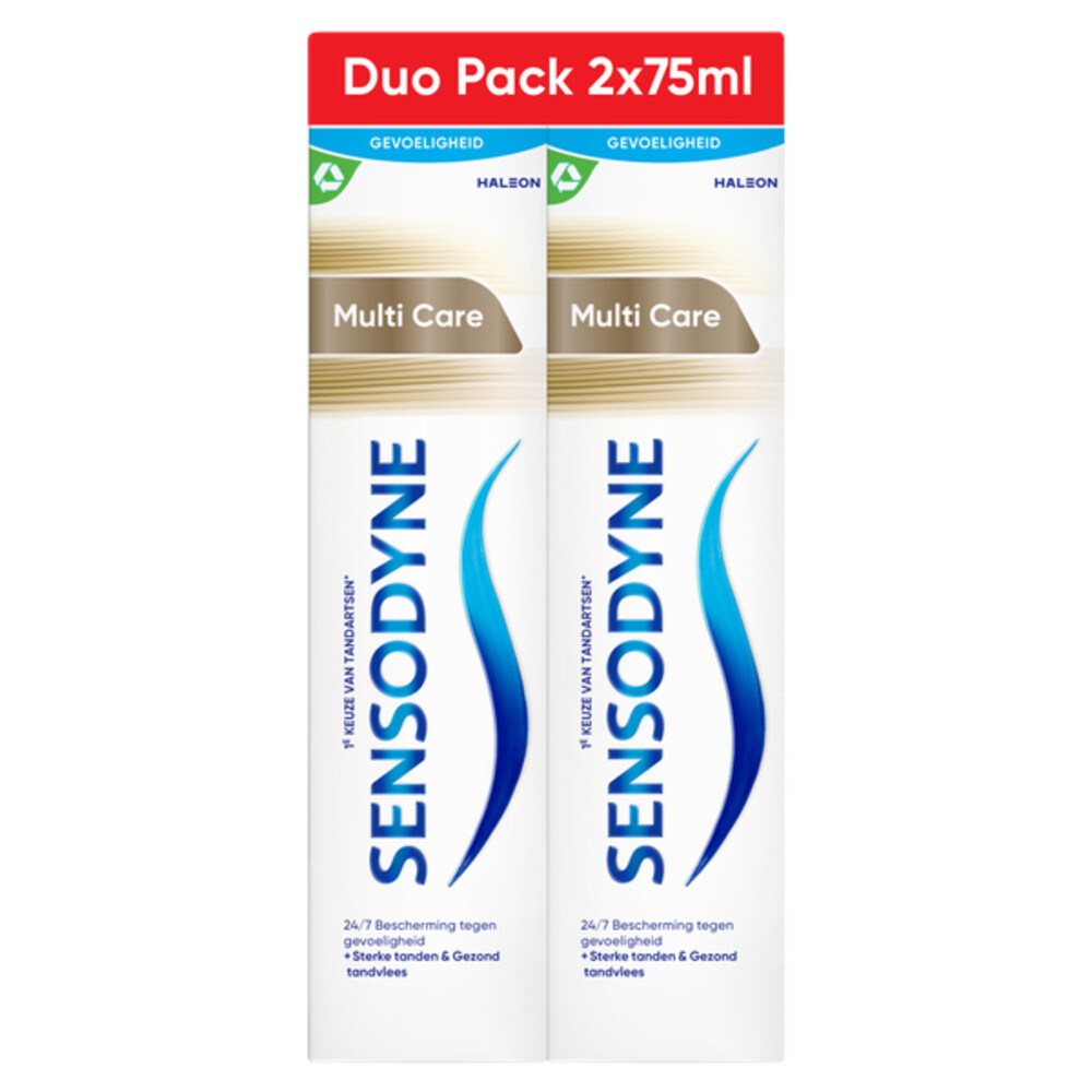 3x Sensodyne Tandpasta MultiCare Duo2 x 75 ml