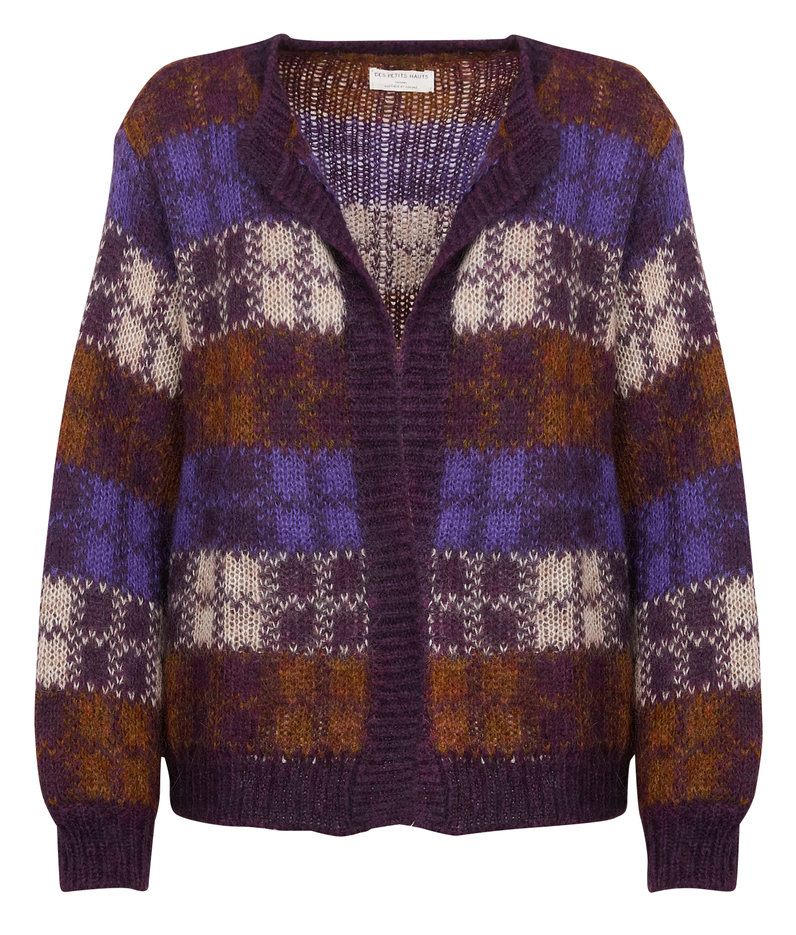 AZELIA - Gilet jacquard à encolure ronde | Multicolore