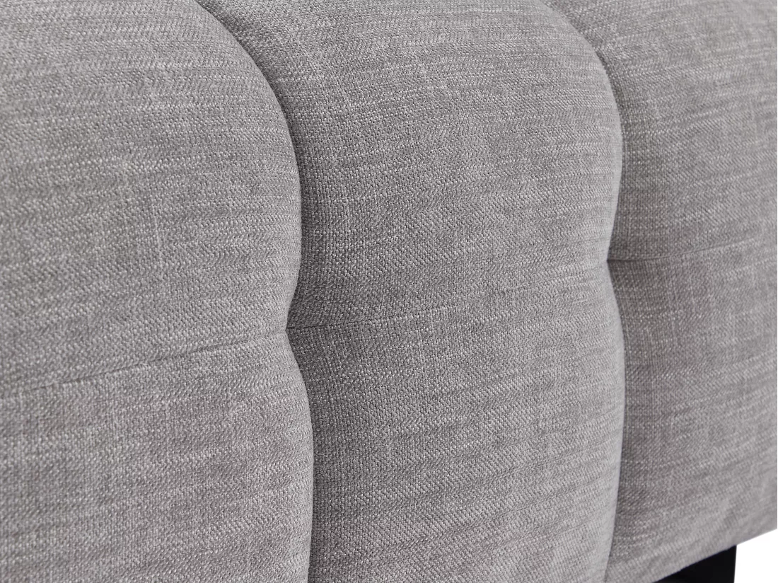 Pouf en tissu chiné gris DILOME de Pascal Morabito