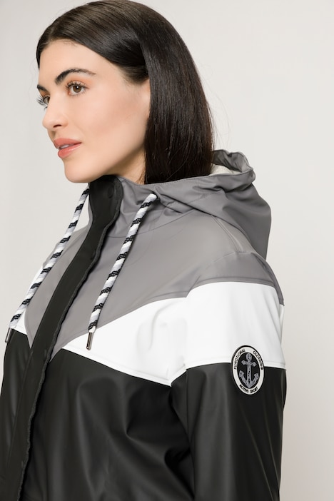 Friesenjacke, Colorblocking, 2-Wege-Zipper, Reflektor