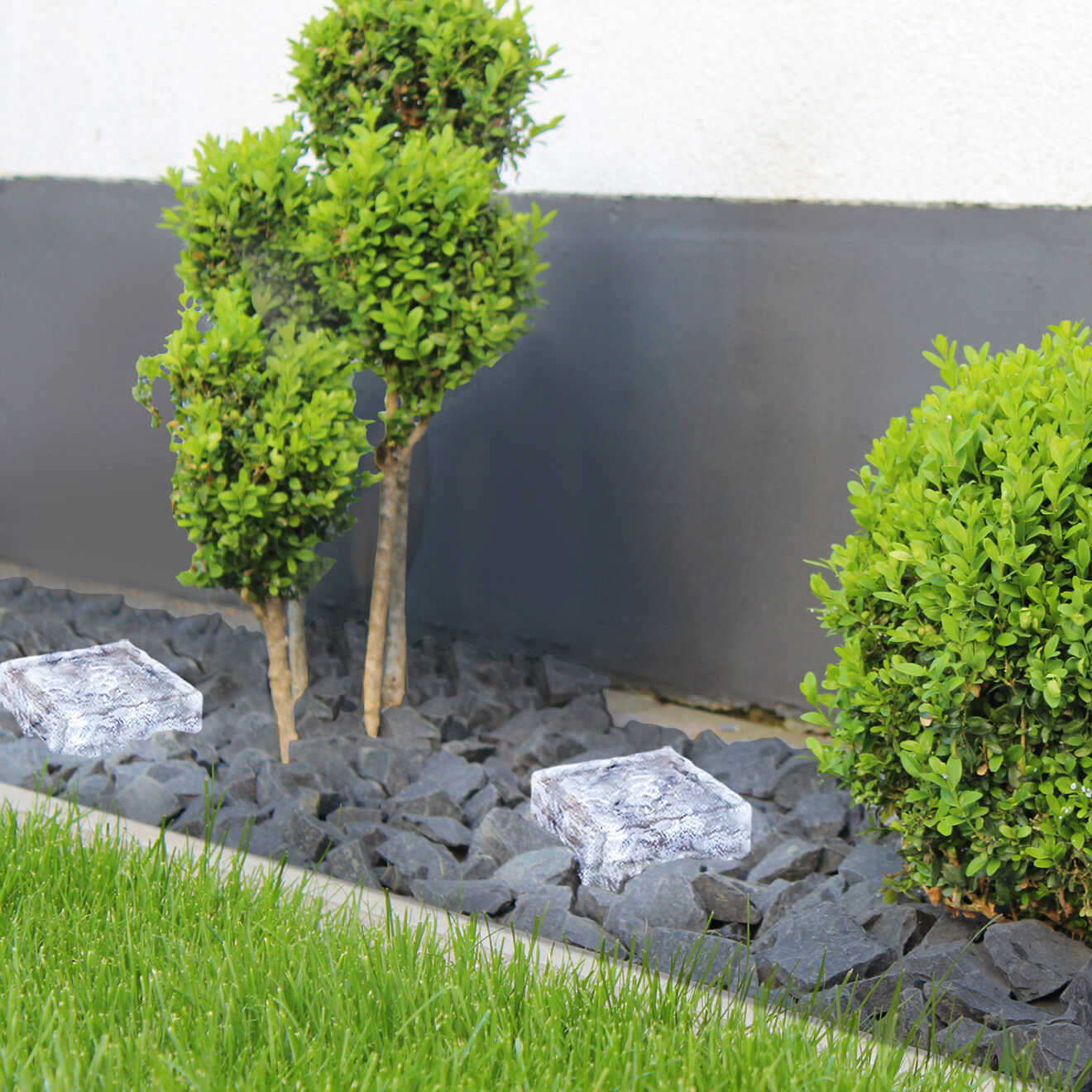 Pratik Garden 8 Pavés solaires LED transparents - 10x10x5 cm