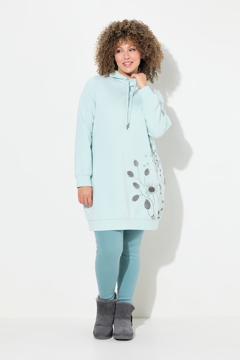 Hoodie, oversized, Gräser, Taschen, Langarm, Kapuzensweater