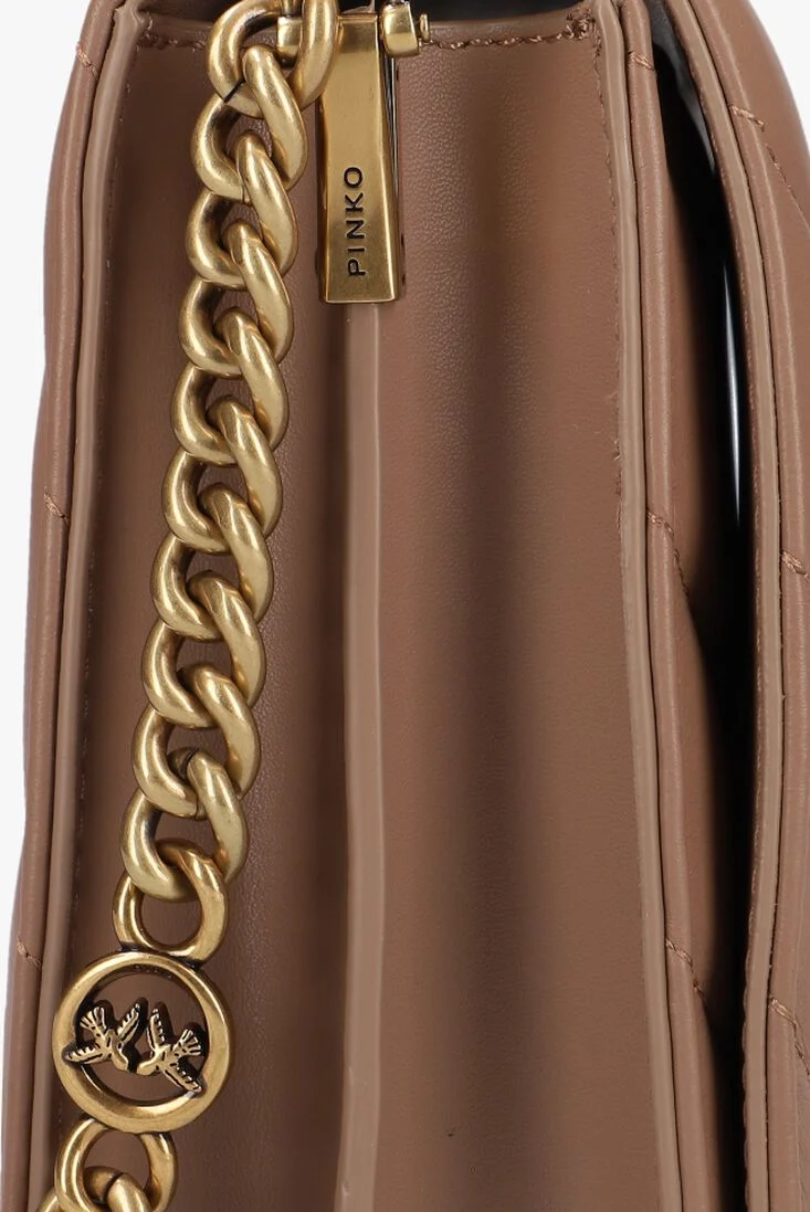 PINKO beige pinko handtas love click classic sheep