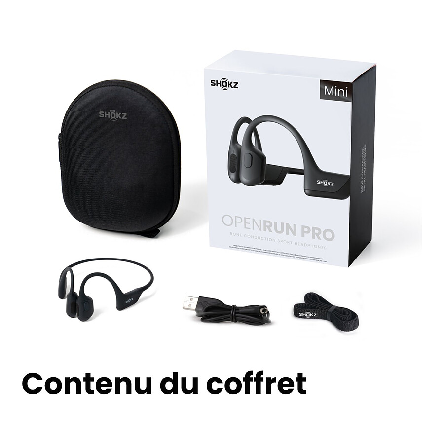 Shokz OpenRun Pro Mini Noir - Casque sans fil