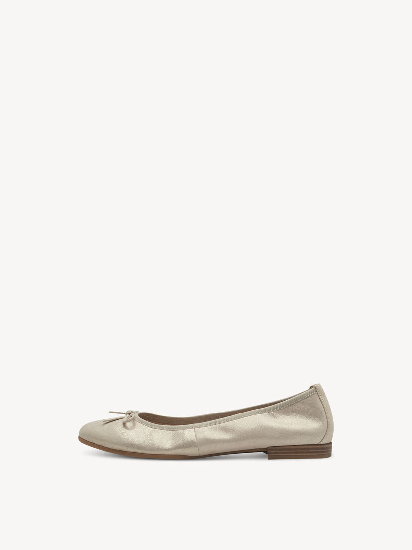 Leren Ballerina - beige
