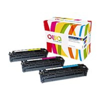 Cartouche laser compatible HP 131A - pack de 3 - cyan, magenta, jaune - Owa K35593OW