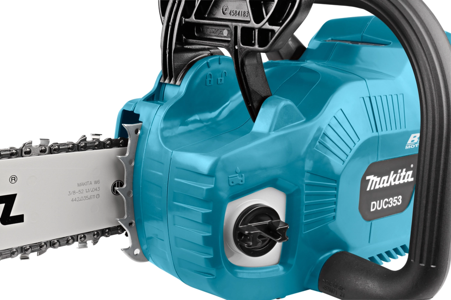 Makita DUC353PG4J 2x18V Li-Ion accu kettingzaag set (4x 6,0Ah) incl. Mbox - 35cm - koolborstelloos