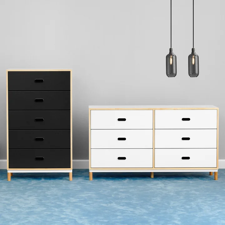 Normann Copenhagen - Kabino Kommode mit 6 Schubladen, weiss