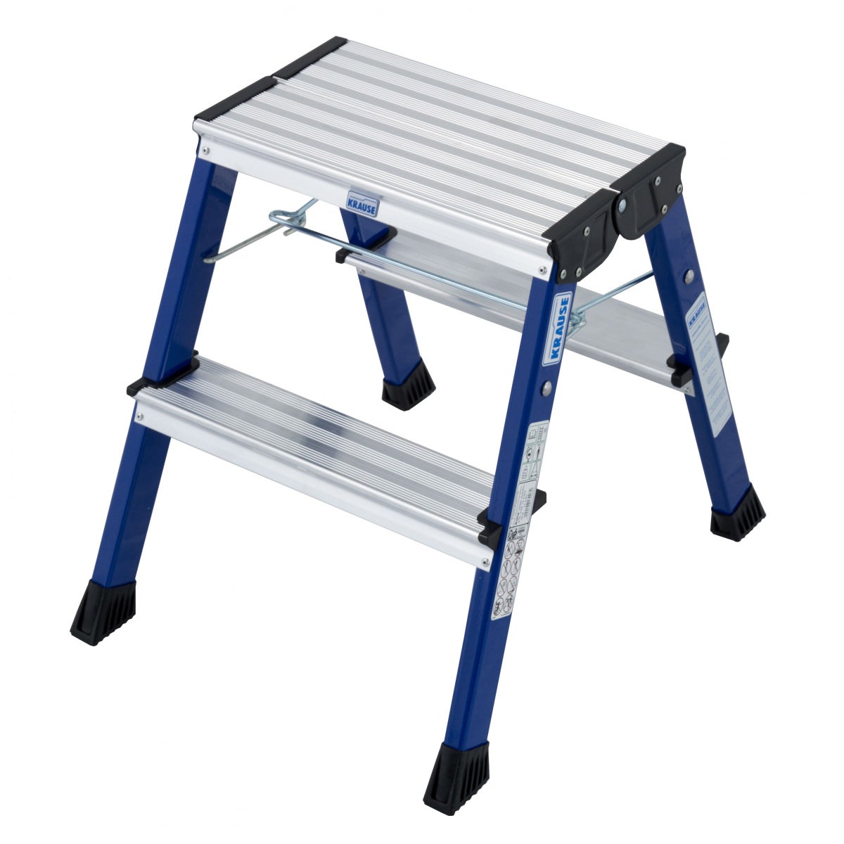 Krause Rolly Opvouwbare Trapkruk Blauw 2x2 Treden