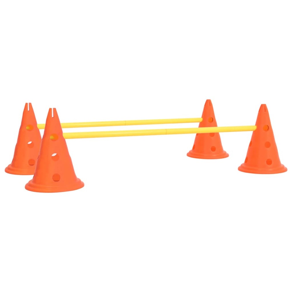 Ensemble d'obstacles d'activité pour chien orange et jaune