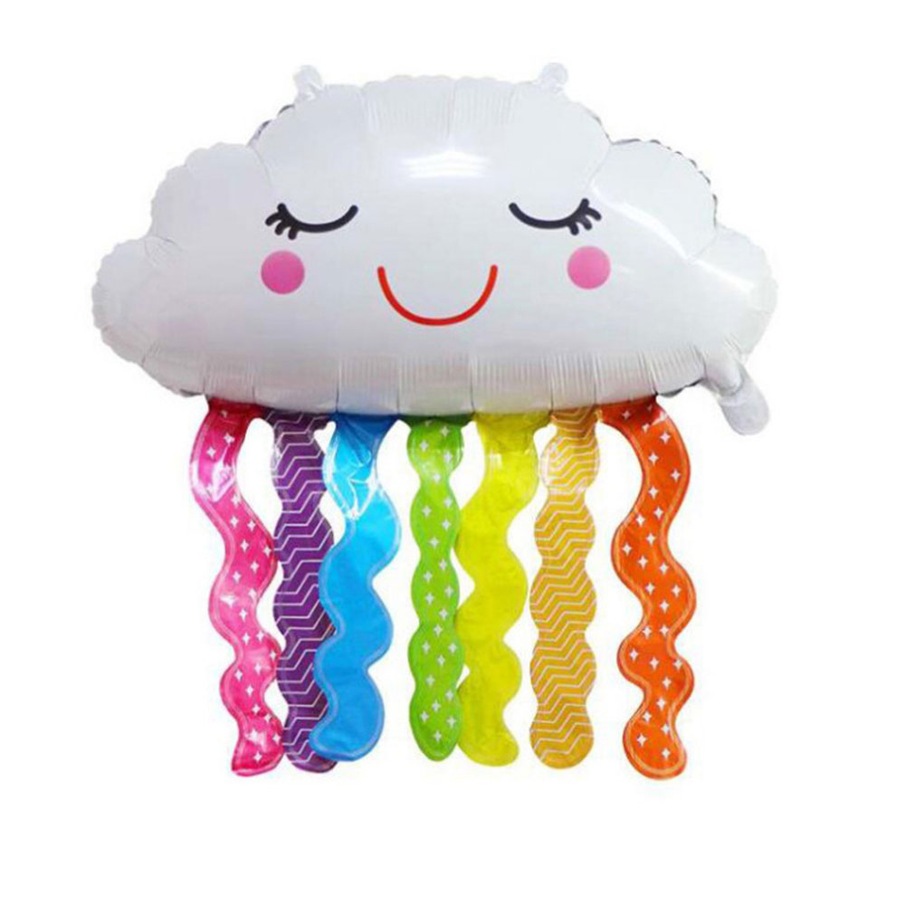 (5-tlg. Set) Folien Luftballon Kinder Deko Set für Partys / Baby Shower / Geburt / Geburtstag - Rainbow