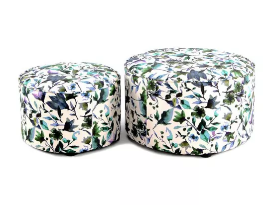 Lot de 2 Poufs Imprimé 