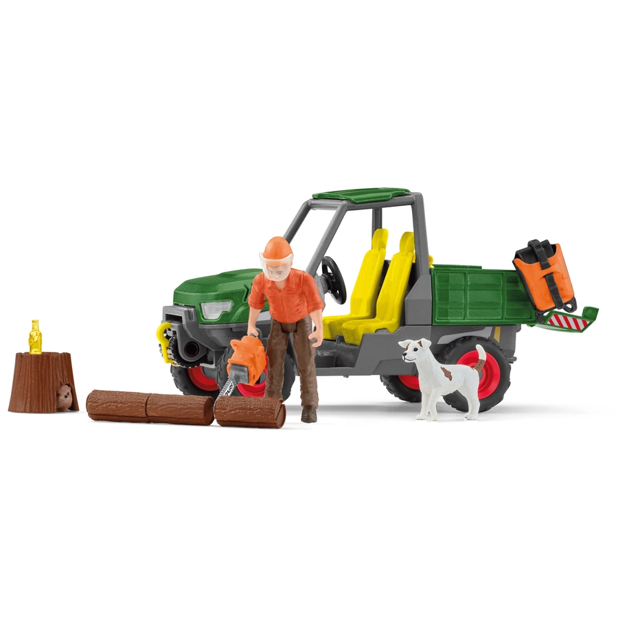 schleich® Waldbauer mit Fahrzeug 42659