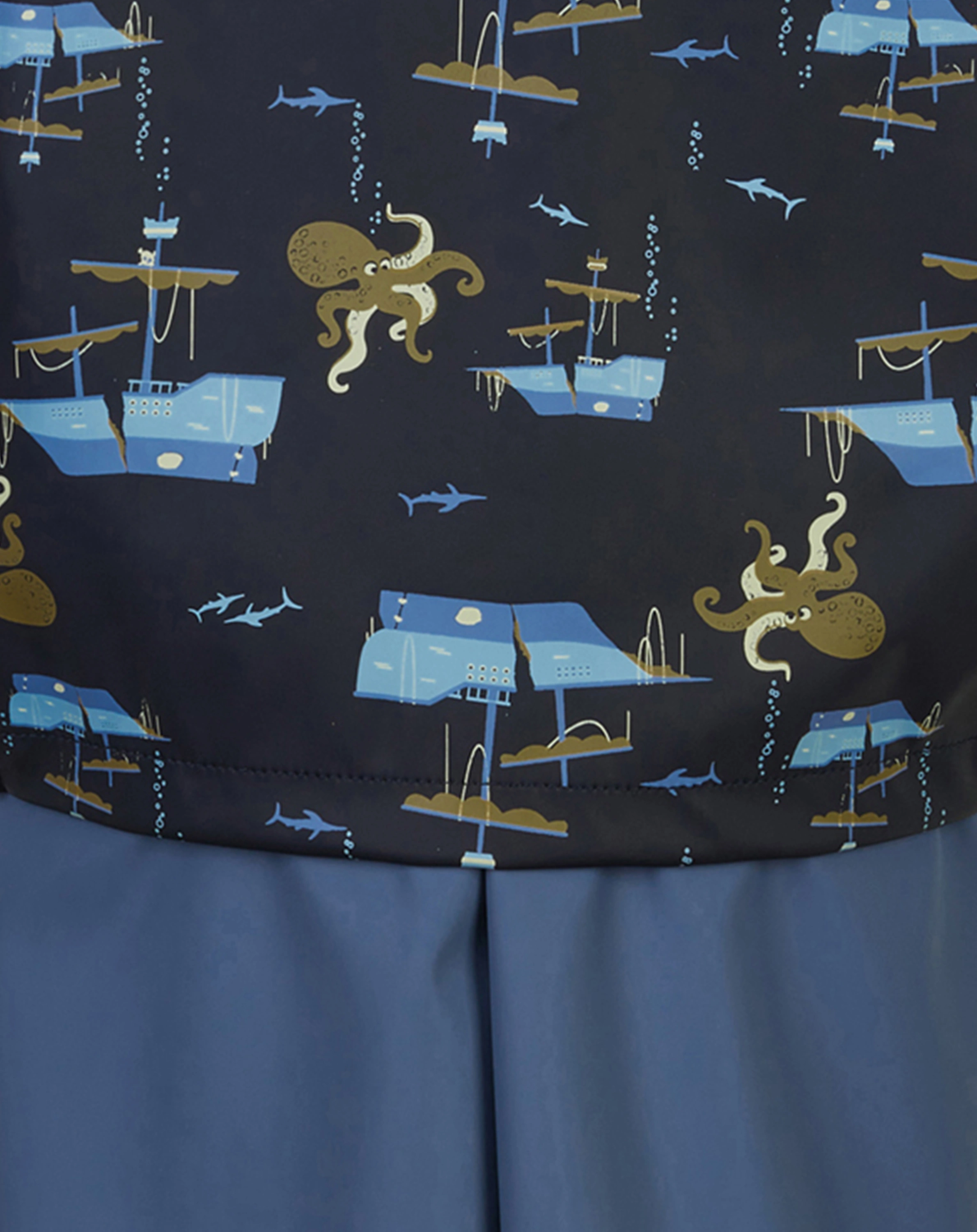 Regen-Set SCHIFF in china blue