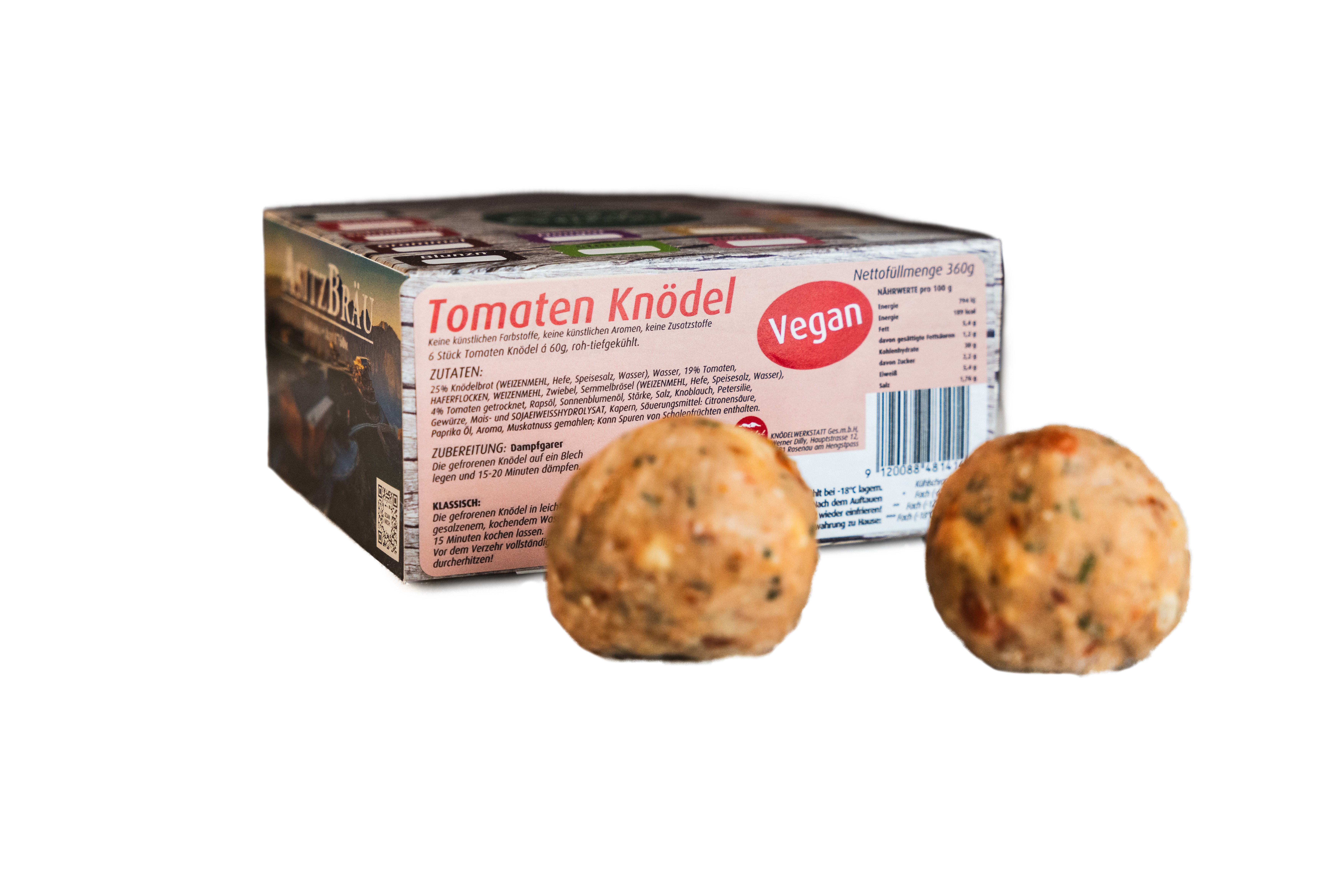 Knödelwerkstatt Dilly Paradeiser Knödel vegan