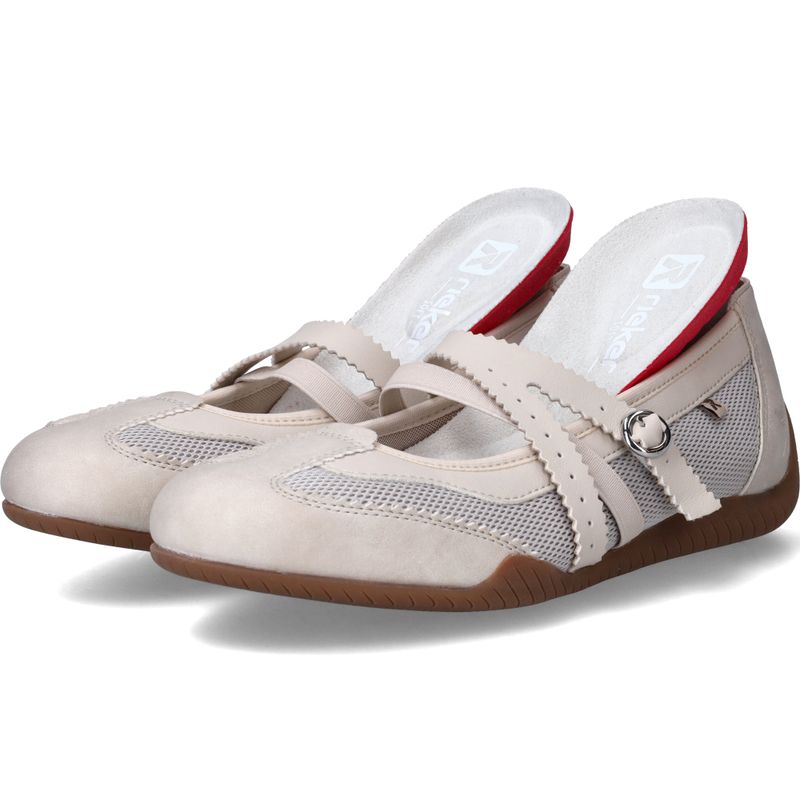 Rieker Sport Ballerina's Beige Dames