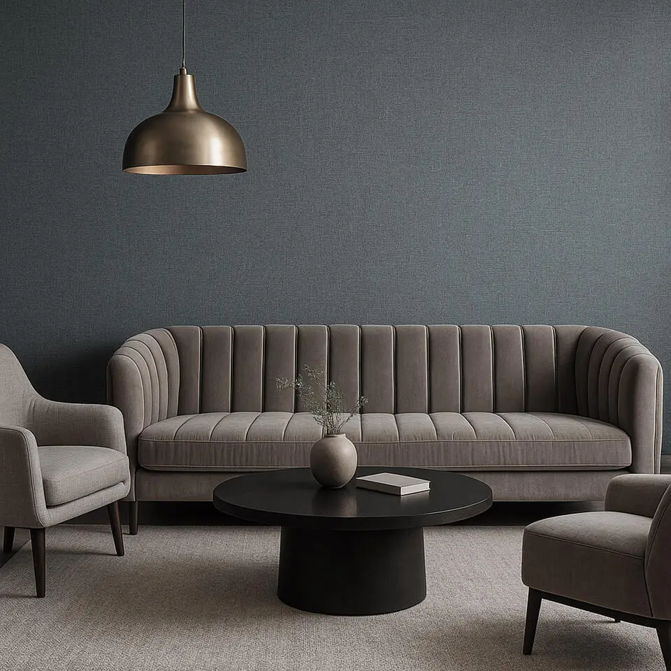 Dutch Wallcoverings Vliesbehang Renaissance natural weave - charcoal - 10mx53cm