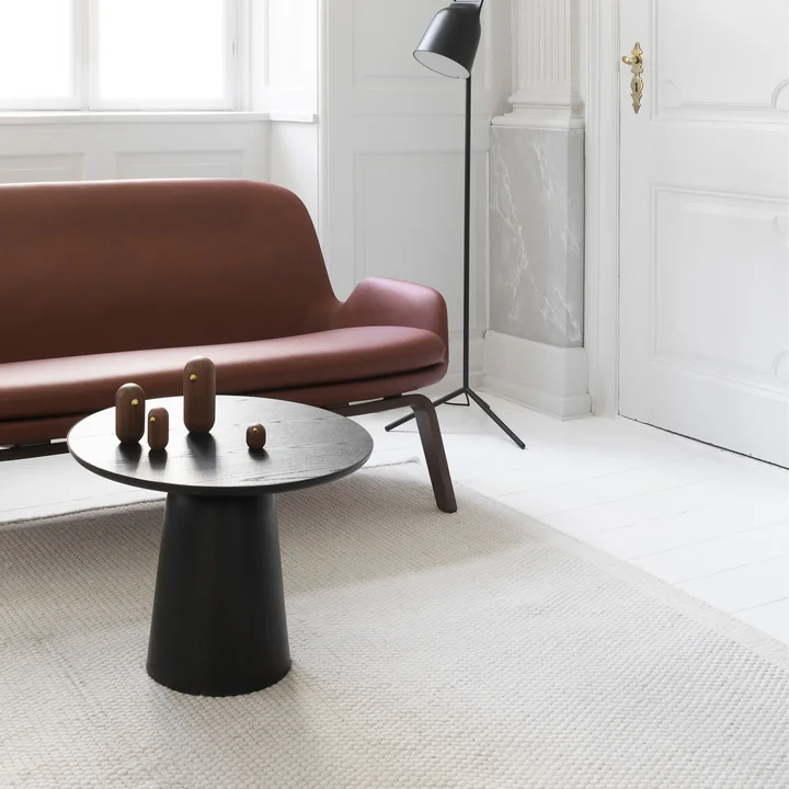 Normann Copenhagen - Turn Couchtisch Ø 55 cm, Marmor / schwarz