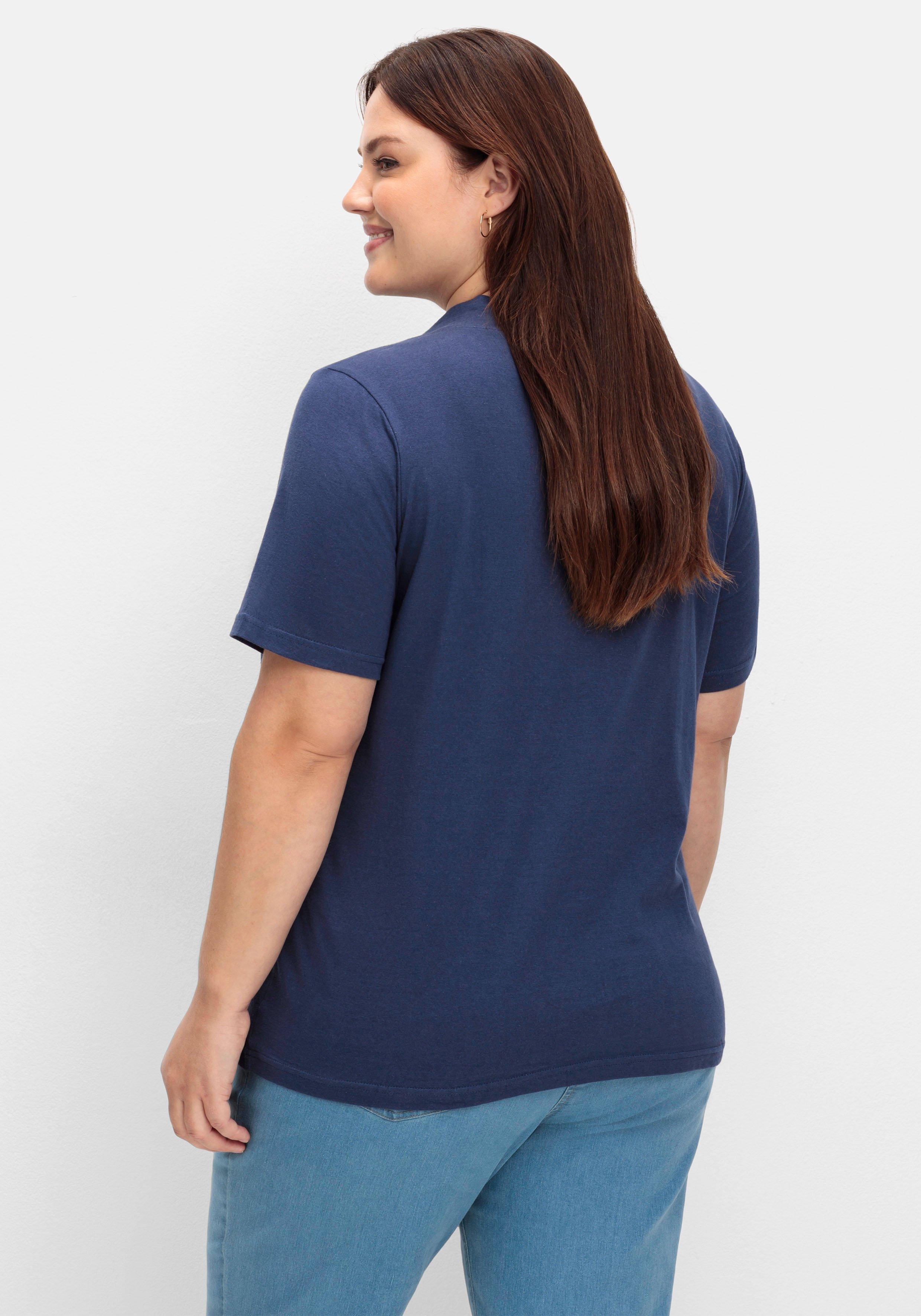 Shirt in 2-in-Optik, mit gestreiftem Einsatz