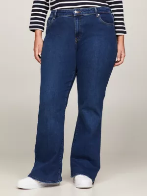 Calça jeans bootcut de cintura alta Curve