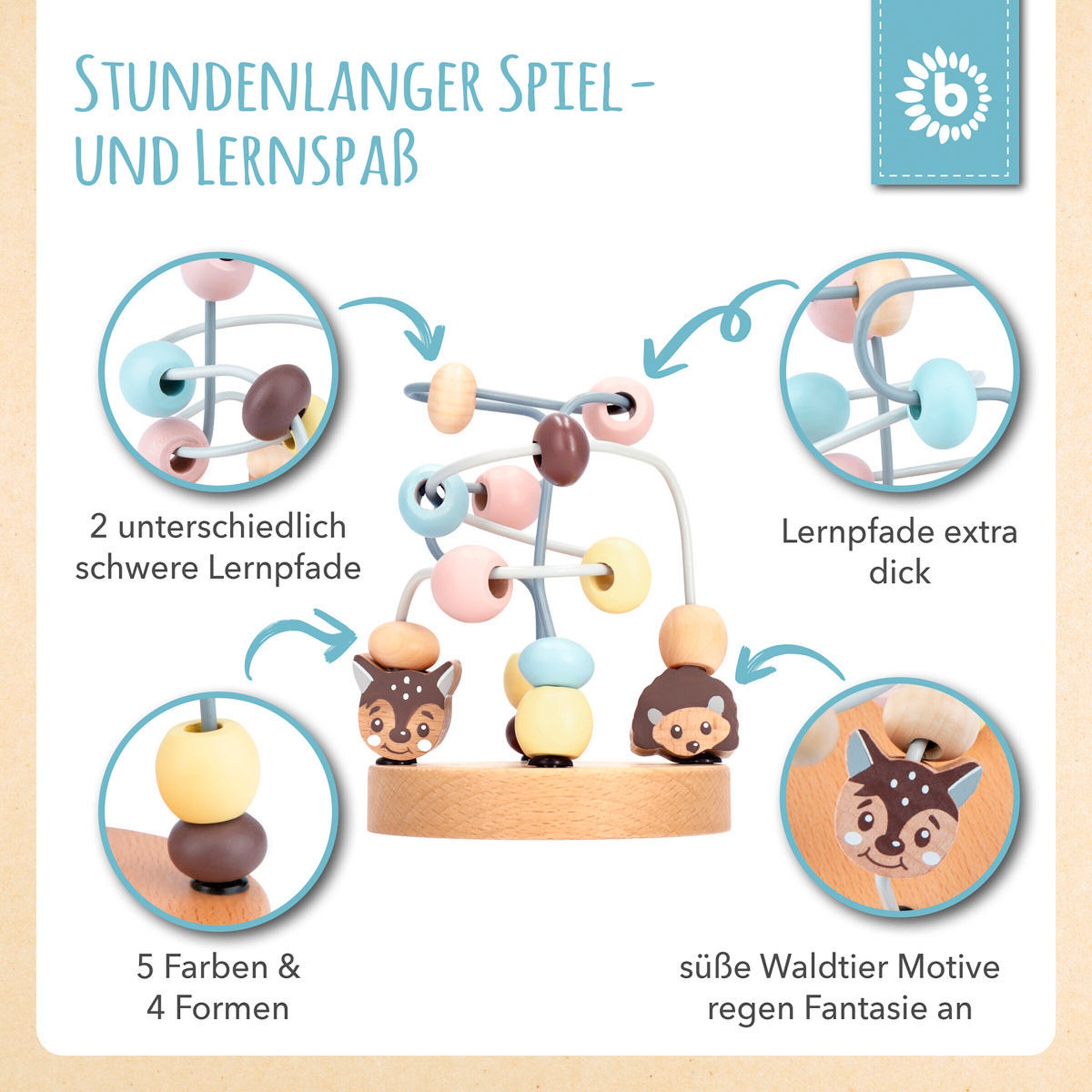 Bieco Motorikschleife - ab 12 Monate Mehrfarbig