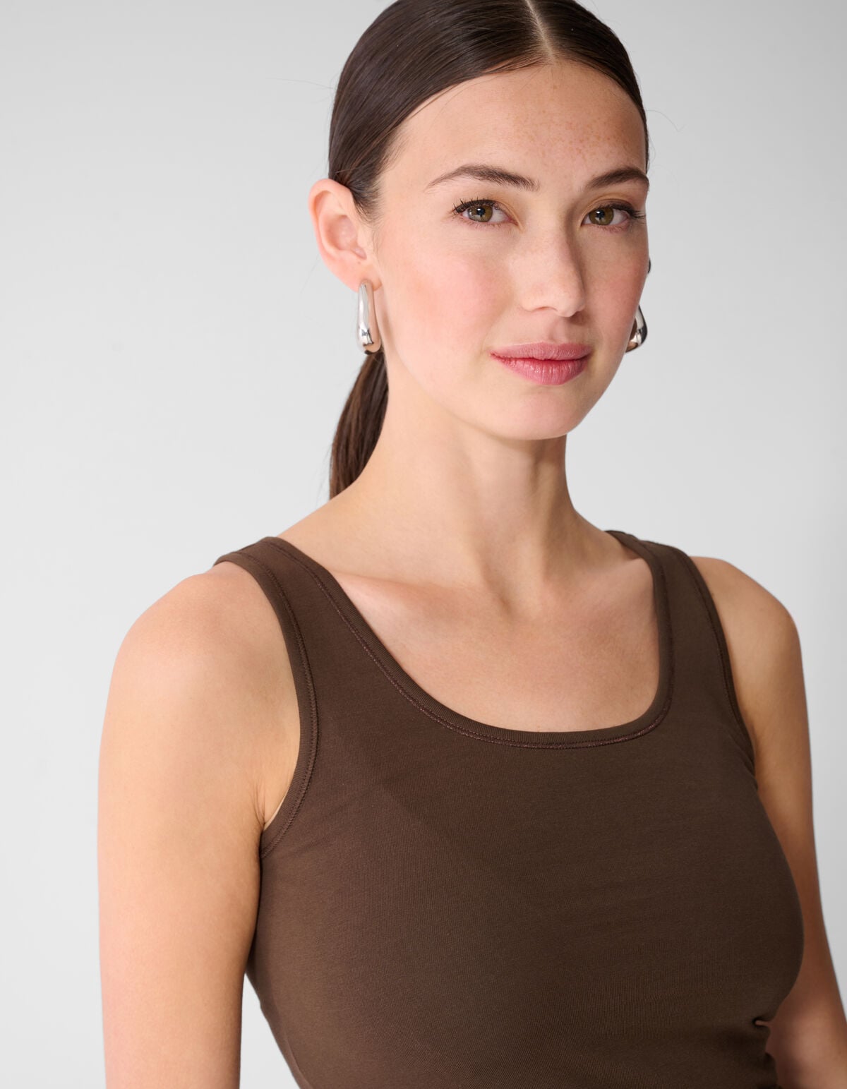 Basis Tanktop Donkerbruin