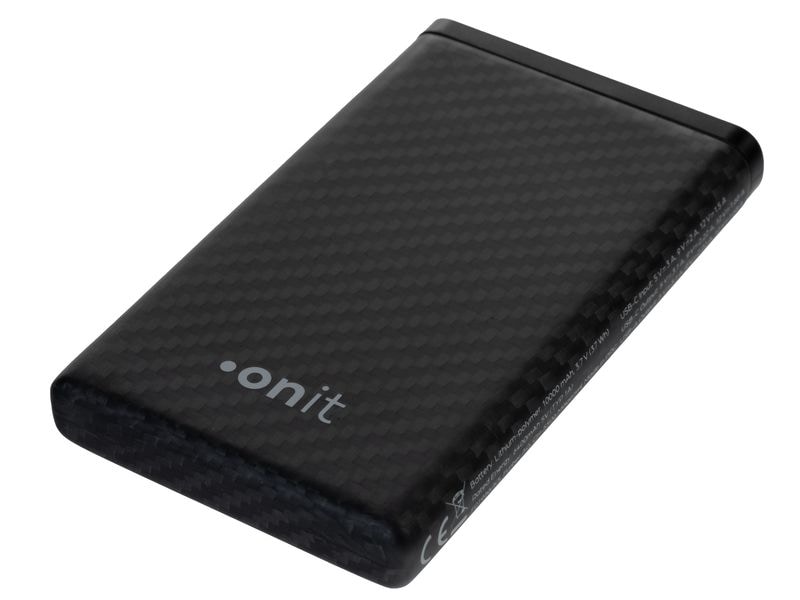 onit Powerbank Carbon 10000 mAh PD Kompakte und robuste Powerbank für den Outdoor-Einsatz