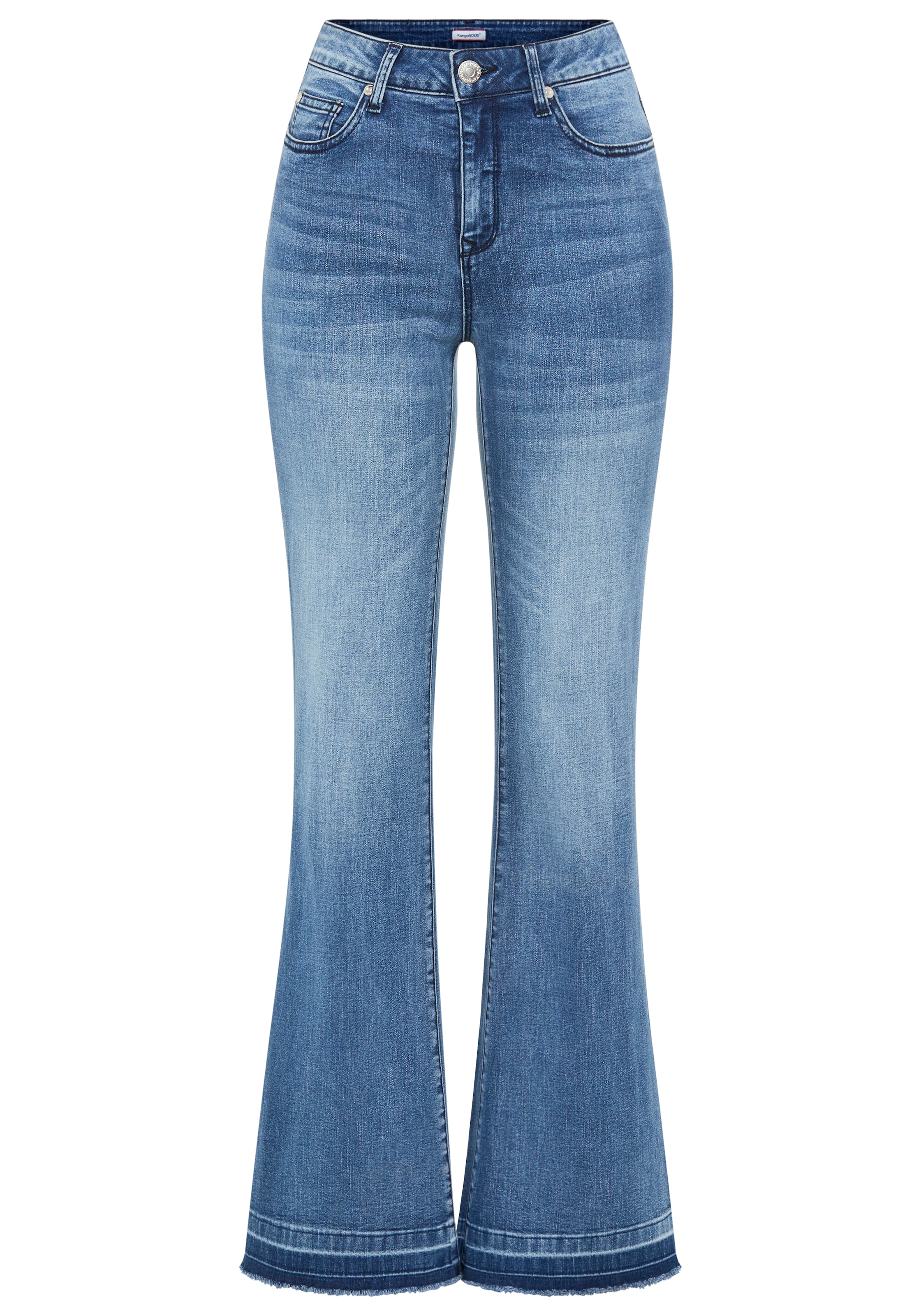 KangaROOS 7/8-Jeans »CULOTTE-JEANS«, gerade Passform,  modische Abriebeffekte,  normale Leibhöhe