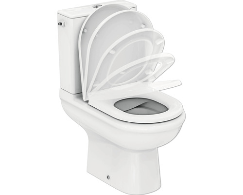Ideal Standard Exacto randloze toiletcombinatieset, glanzend wit met toiletzitting R006901