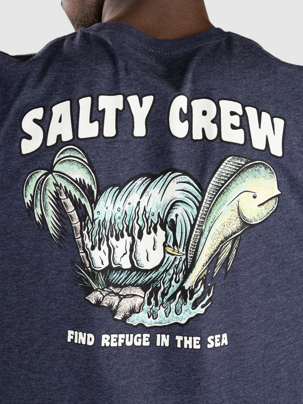 Salty Crew Shaka Premium T-Shirt navy heather