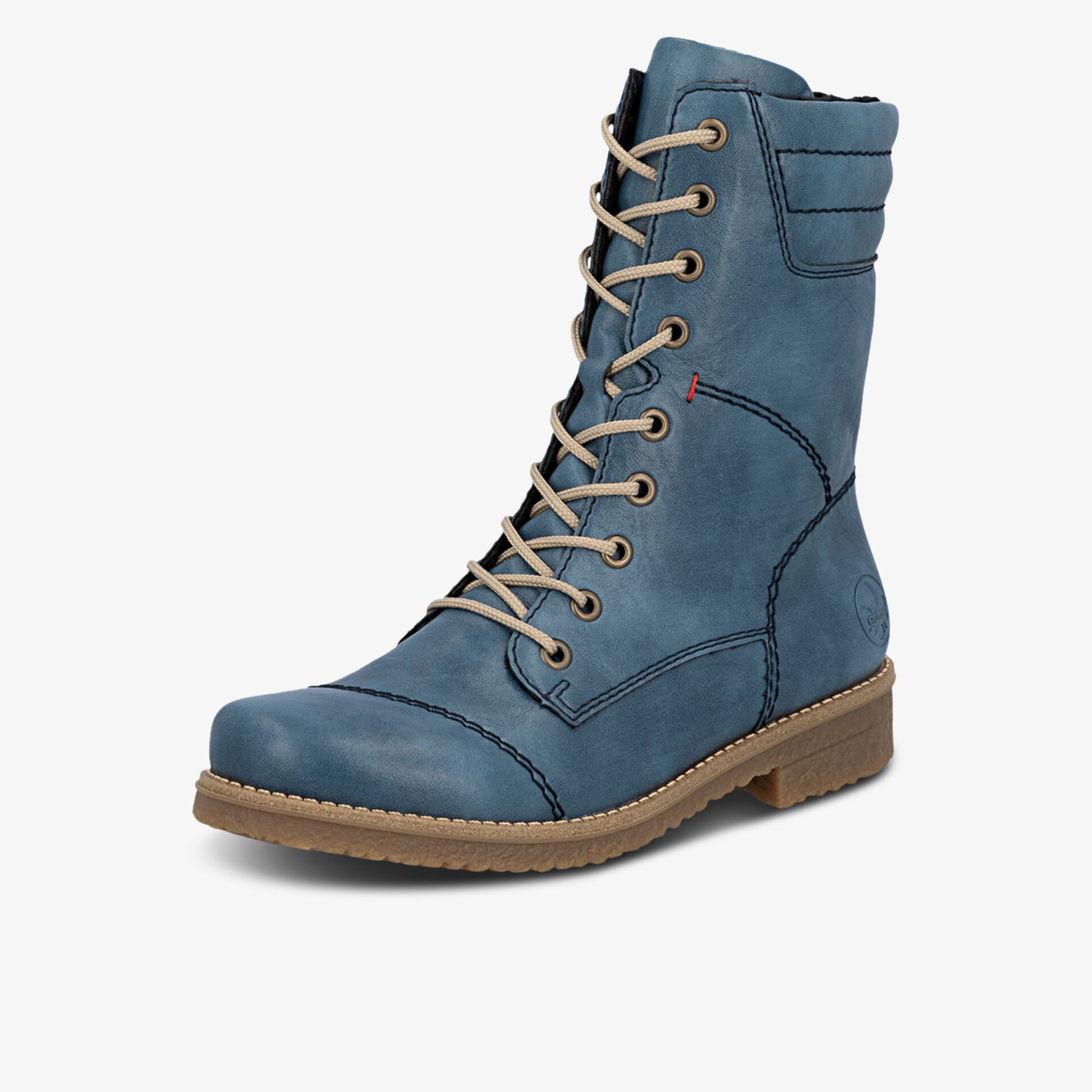 rieker Damen Schnürstiefeletten blau