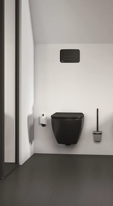 Pack WC suspendu sans bride noir Ideal Standard IdealMood